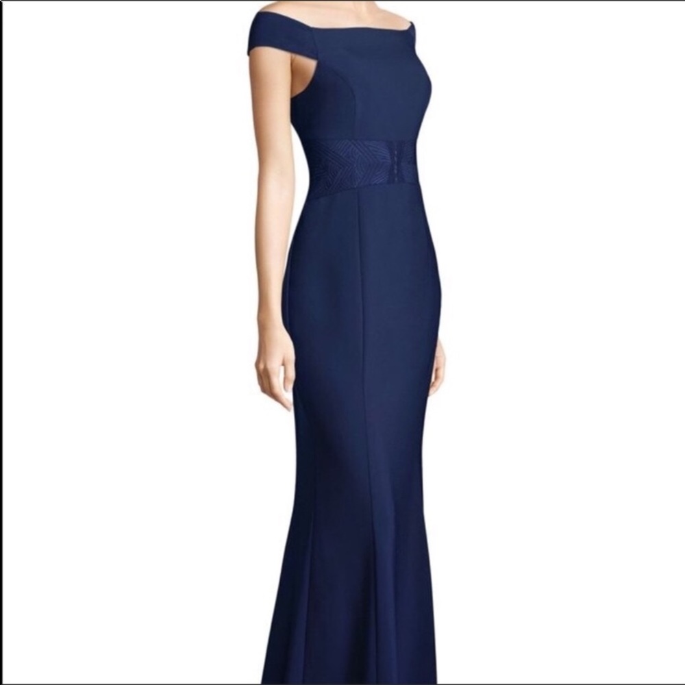 Laundry by Shelli Segal Matte Crepe Mermaid Gown.